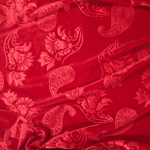 Ruby RDd. Elegant Red Paisley  Floral Women's Top Size Large - Picture 11 of 14